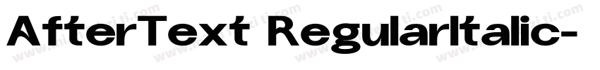AfterText RegularItalic字体转换